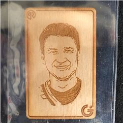 MARIO LEMIEUX WOOD ETCHED MINI CARD