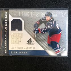 Rick Nash 2007-08 Upper Deck SP Game Used Jersey Card