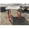 Image 1 : 4' X 4' STEEL WELDING TABLE C/W SWIVEL VISE