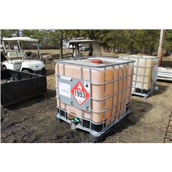 POLY TANK IN METAL CAGE