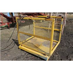 YELLOW STEEL FORKLIFT LIFT BOX