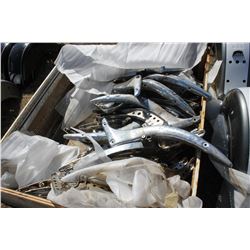 PALLET OF 30 PLUS CHROME MOTORCYLE PARTS FOR SUZUKI 800