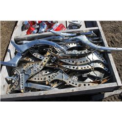 SET OF 35 PLUS STEEL MOTORCYCLE FRAME PARTS