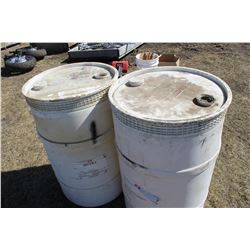 2 - WHITE PLASTIC BARRELS