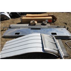 HIGHWAY TRACTOR CHROME FRONT BUMPERS (2), REAR FENDER, MISC ALUMINUM PARTS, DONALDSON EXHAUST PIPES 