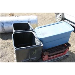 VARIOUS PLASTIC BINS