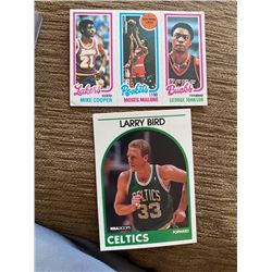 Moses Malone 1980 Topps  Larry Bird 1989 hoops