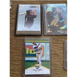 Carlos Correa Rize Leaf baseball and Bowman Platinum die cut rc lot