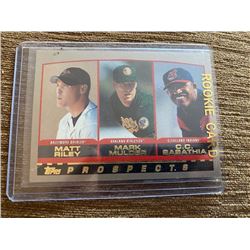 Matt Riley, Mark Mulder, C.C Sabathia Topps RC