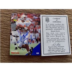 Heath Shuler Classic Draft Auto with COA