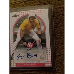 Logan Britt 2018 Leaf Perfect Game Auto 1/1