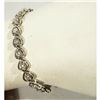 Image 3 : SOLID Sterling Silver HEARTS & Crystal Tennis BRACELET 7" 12.4 gr
