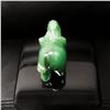 Image 3 : Asian Hand Carved Green Jade Elephant Figure