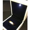 Image 2 : 18kt Gold Plated Size 10 Mens Cross Band Ring With LED Enameled Ring Box