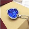 Image 3 : Austrian Crystal with Swarovski Elements - Beautiful blue "Heart of the Ocean" necklace.
