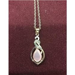 Elegant Ladies Rose Gold Tone Rhinestones Necklace