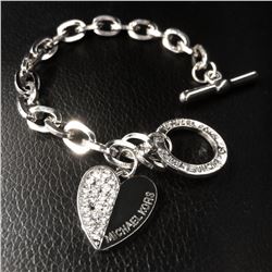 New Elegant Ladies Silver Tone Rhinestone Michael Kors Bracelet