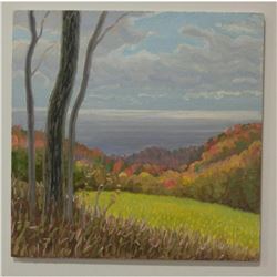 Original Norman Brown Oil On Panel, Northumberland Heights 12"x 12"