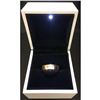 Image 1 : 18kt Gold Plated Size 10 Men's Cross Band Ring With LED Enameled Ring Box