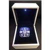 Image 1 : Exquisite Ladies Silver 925 Blue Tanzanite Ring With LED Ring Box