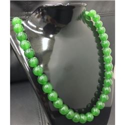 Elegant Large Jade Bead Necklace