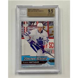 Beckett Graded 2016-17 Upper Deck #201 Auston Matthews YG - 9.5 Gem Mint RC