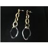 Image 2 : Pair of 14K Gold Vintage Oval Link Earrings