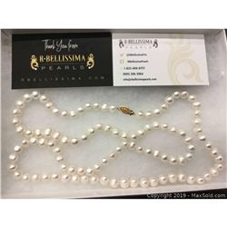 9..8mm Freshwater Pearl Necklace Gold Clasp