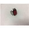 Image 1 : Miao Silver Ring With Red Semi Precious Stone