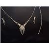Image 1 : Czech Crystal Rhinestone Bridal Necklace Set