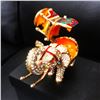 Image 4 : Faberge Elephant Trinket & Jewelry Box Made Crystal Bejeweled Figurine Ring Box