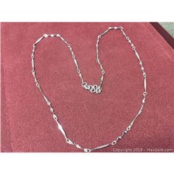 Elegant Twist Link Sterling Silver 925 Necklace