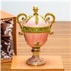 Image 1 : 5.5â€ Pink Amphora Enameled Royal Inspired Russian Egg Figurine
