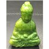 Image 2 : Chinese Green Jade Carved Resting Buddha Figure