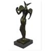 Image 3 : Surreal Abstract Winged Angel Figure Bronze Metal Statue Sculpture Dali 15" x 7"