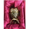 Image 5 : Royal Designed Enameled Semi Precious Stone Owl Trinket / Ring Box On Stand