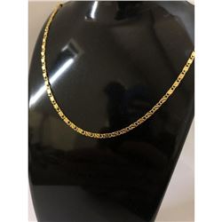 18K Yellow Gold Plated Necklace With Unique Link