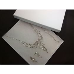 Czech Crystal Rhinestone Bridal Necklace Set