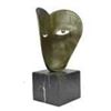 Image 3 : Salvador Dali Tribute Bronze Dual Lovers Face Masks Duo Heart Shape 13" x 9"