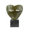 Image 4 : Salvador Dali Tribute Bronze Dual Lovers Face Masks Duo Heart Shape 13" x 9"
