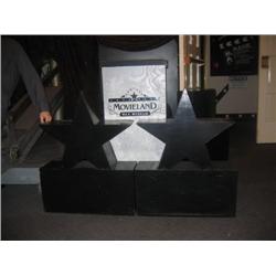 Movieland Wax Museum Podium & (2) wooden