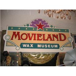 MOVIELAND WAX MUSEUM wooden sign