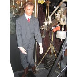 Male cameraman wax figure