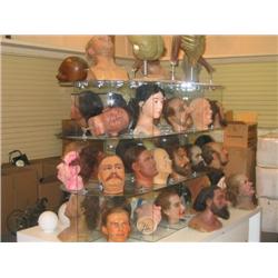 (lot) 30 plus wax heads, wax body parts