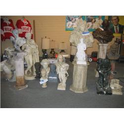 (lot) 15 miscellaneous statues (some da