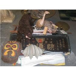 (lot) Miscellaneous signs, props, fake 