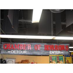 Hanging Chamber of Horrors sign