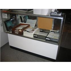 Glass display cabinet with no contents