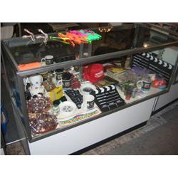 Glass display cabinet with miscellaneous Movieland Wax 