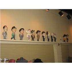 (lot) 12 big head figurines, 12-15 inch